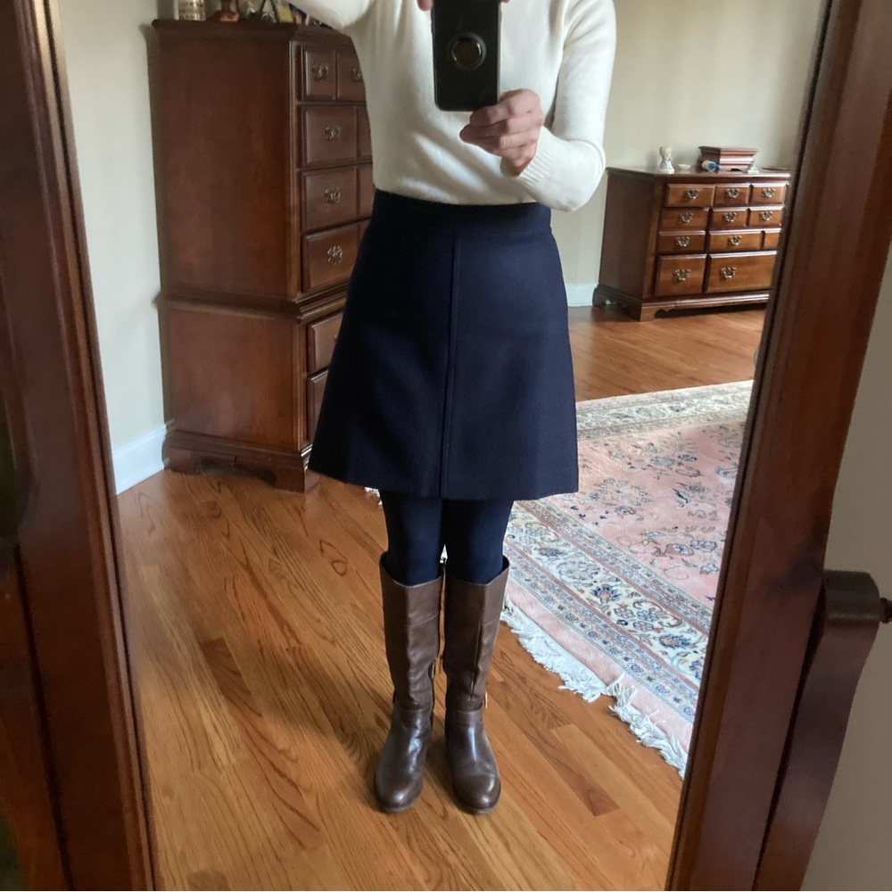 Jcrew Nay Wool Skirt - Size 2